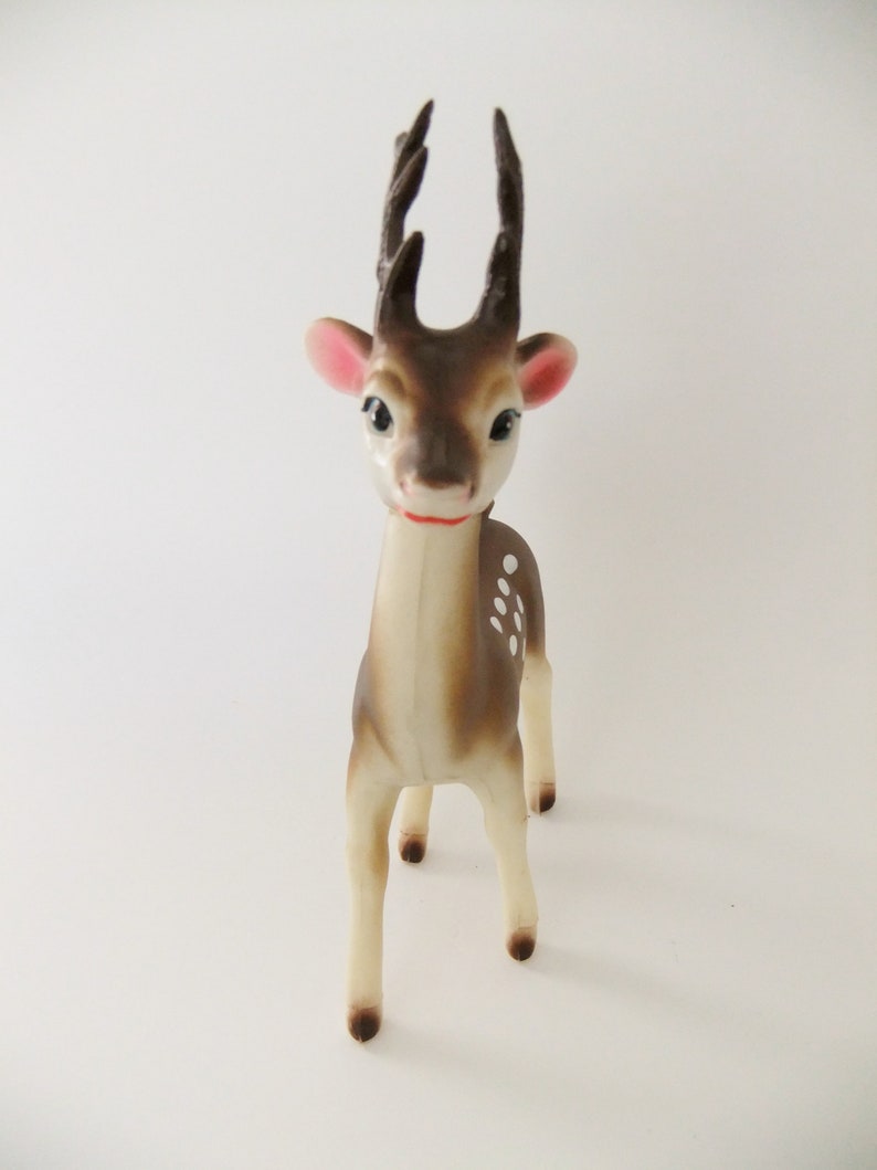 Large Plastic Reindeer Figurine Vintage Reindeer Japan | Etsy