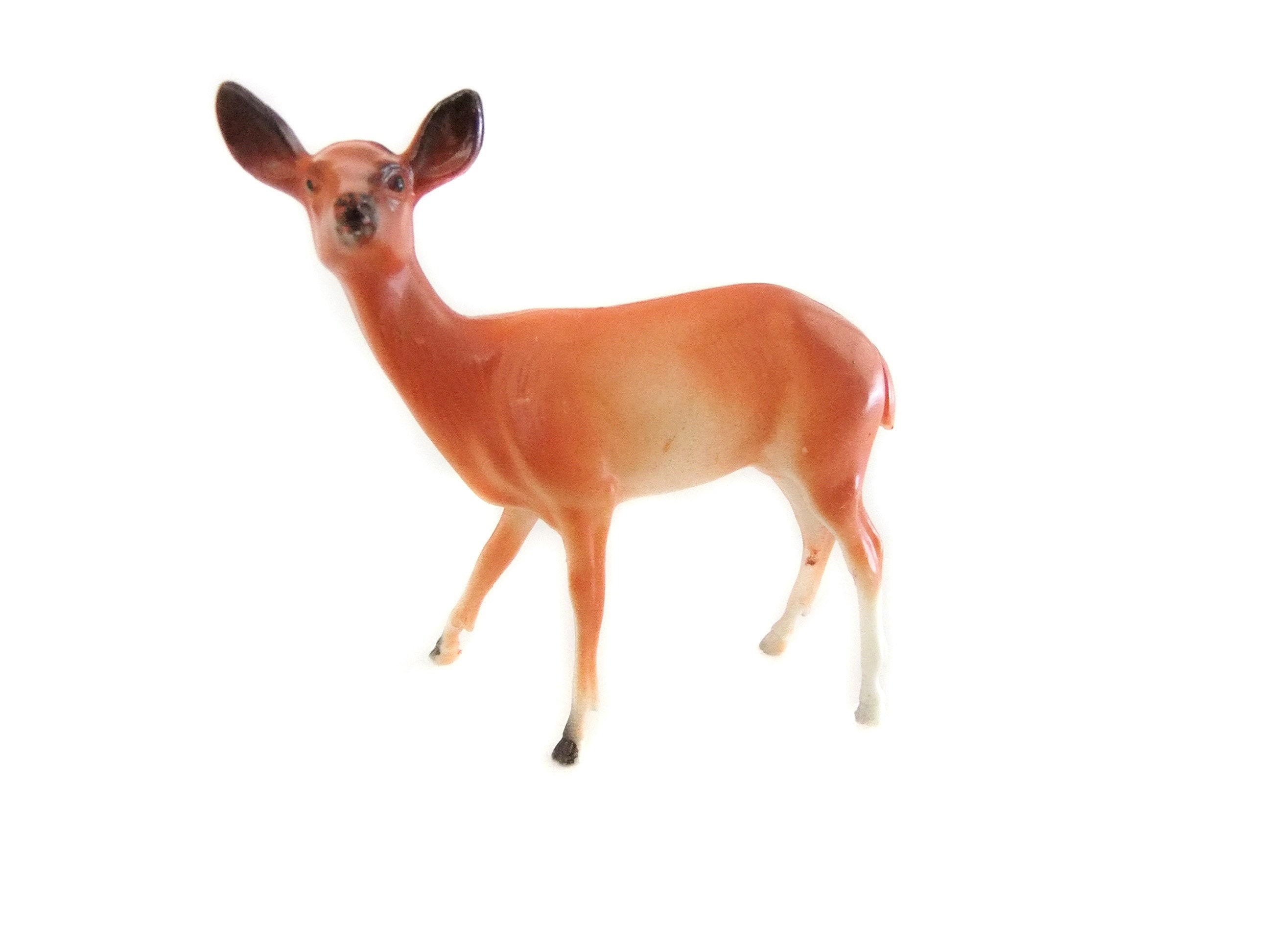 Vintage Hard Plastic Christmas Fawn/ Doe/Deer Figurine /Figure Ornament