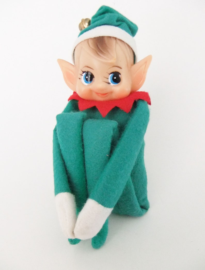 Vintage Elf Knee Hugger Elf Pixie Shelf Sitter Japan Kitsch | Etsy