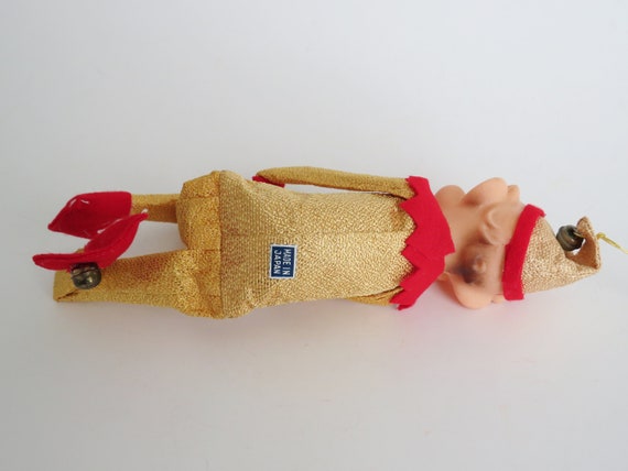 【未使用保管品】JETty ELF GOLD Vintage Pixie Elf Shelf Sitter, Elf Pixie, 1960's 1950's Christmas