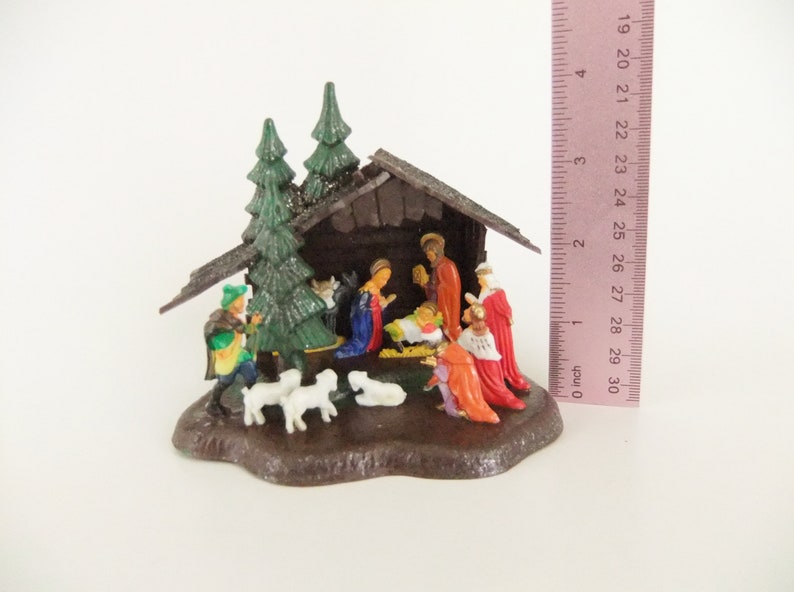 Nativity Scene Vintage Plastic Nativity Decoration