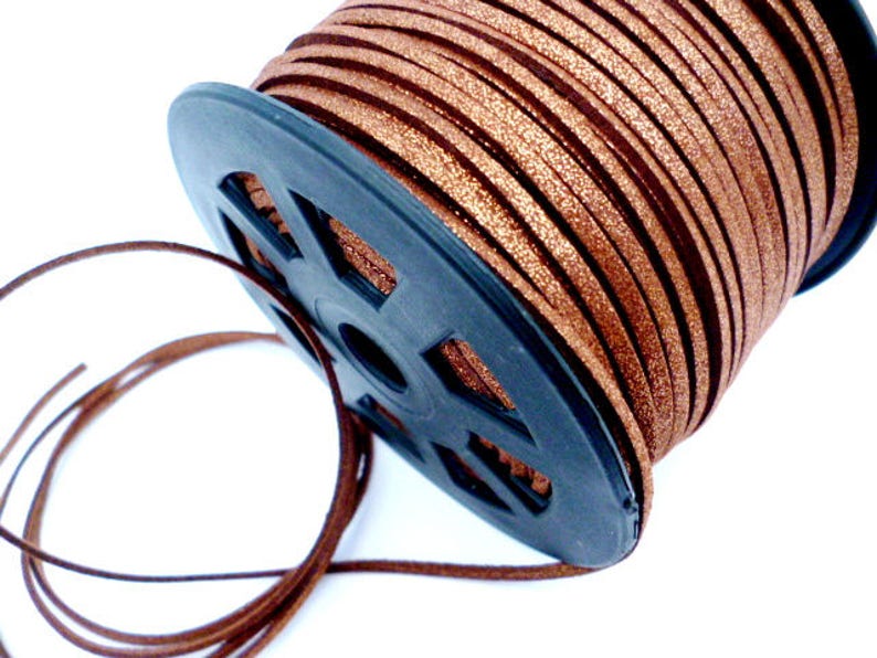 Faux Suede Cord _PP665/88454/562 _CORDS _Copper color of 2.3 mm Leather Sale By Yard image 2