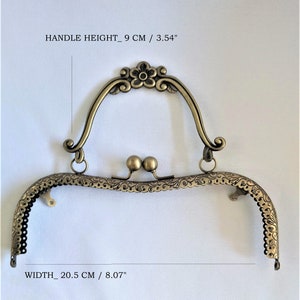 Large Vintage Style Bag frame _PP01477/25P_ Bag making_ select to silver / bronze tone purse frame of