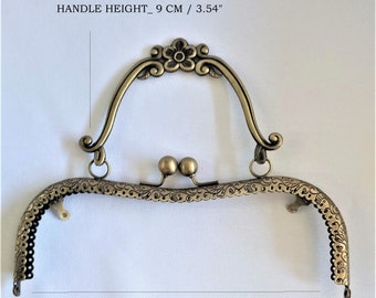 Large Vintage Style Bag frame _PP01477/25P_ Bag making_ select to silver / bronze tone purse frame of