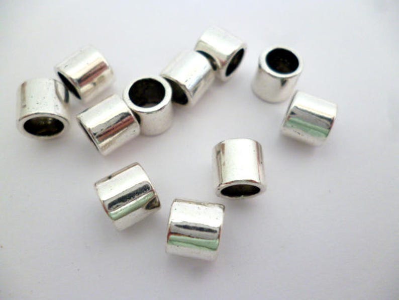Large Hole Metal Tube Beads_nc645432209442_silver Tone Tube Etsy