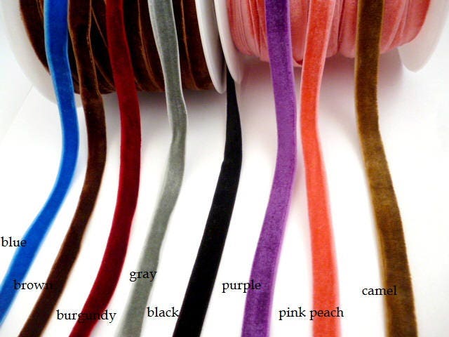 Black Elastic Velvet Ribbon by the Yard, Wide Velvet Ribbon Black, Velvet  Fabric Ribbon Gift Bow, Hair Ribbon Velvet, Velvet Trim HDS004 