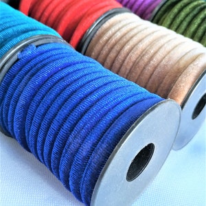 Sélectionnez un cordon de velours de 6 mm par mètre _ PP554/78K_Diy cords_ mercerie_velvet cordon rond de 6 mm par yards _ pack 1 mètre /1,09 Y image 1