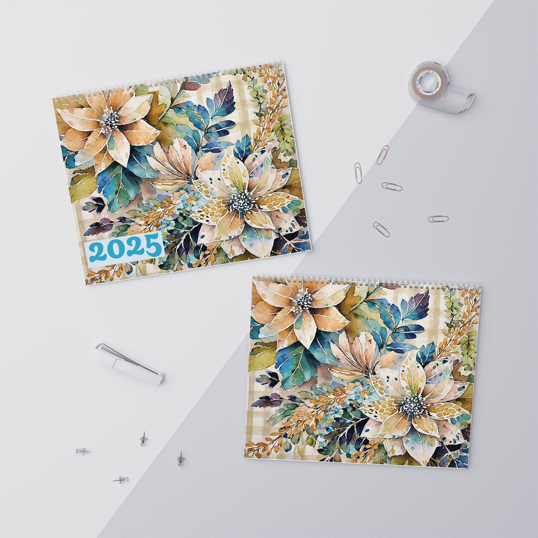 Cottagecore Floral Wall Calendars 2025 - Etsy