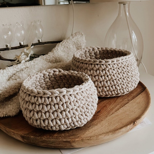 Crochet set “Decorative basket” Crochet basket Crochet kit DIY set Bobbiny Mother’s Day
