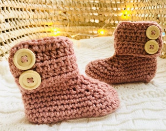Baby shoes baby boots crocheted