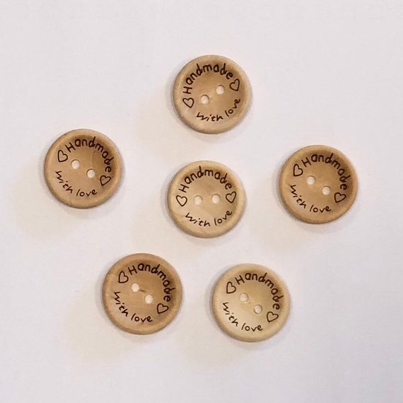 Buy Buttons handmade With Love 2 Cm 6 Pieces Online in India Etsy