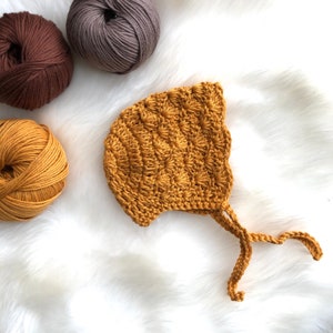 Babybonnet "Helen" Bonnet Crocheted Baby Hat Baby Hat Newborn
