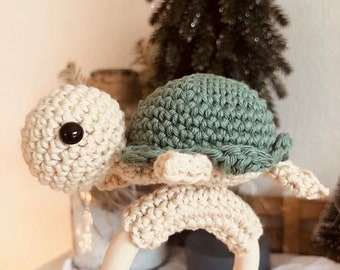 Crochet Pattern Baby Rattle Turtle Amigurumi Crochet Pattern