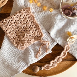 Summer Cap &quot;Emma&quot; Elf Cap Baby Cap Crocheted Merino