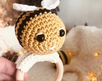 Häkelanleitung Babyrassel "Biene" Amigurumi Häkeln Anleitung