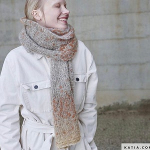 DIY Kit Scarf Piumino Knitting - DIY Katia Yarn Knitting - German - Français - Espanol - English - Italian - Nederlands