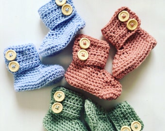 Baby boots crochet baby booties