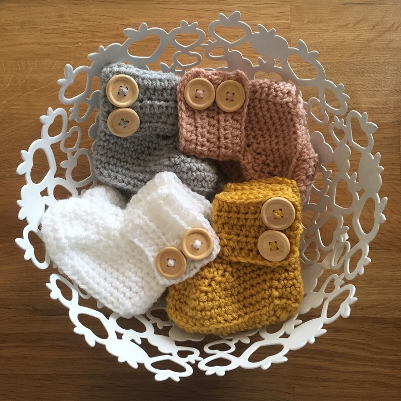 Baby boots baby booties crocheted image 6