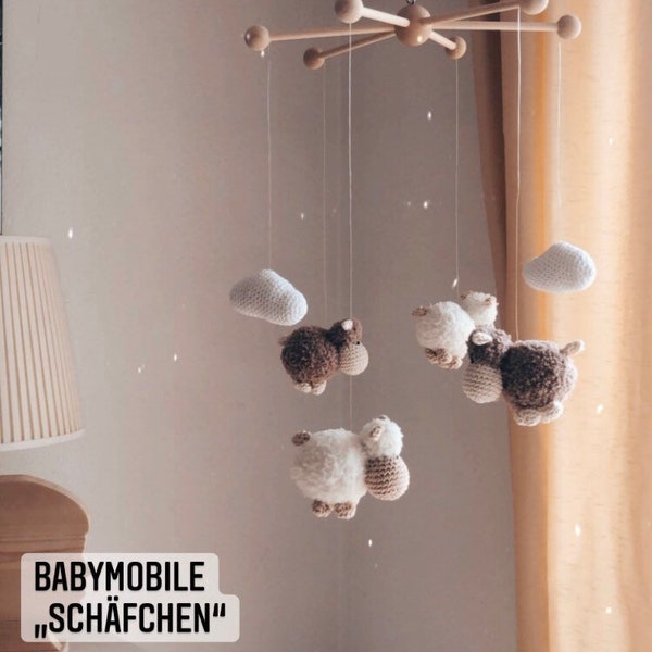 Häkelkit Häkelset Babymobile Schäfchen und Wolken häkeln