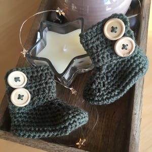 Baby boots baby booties crocheted image 4