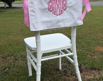 Personalized Chair Topper with ties
