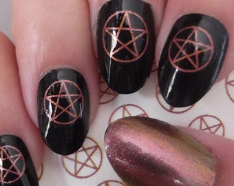 Pentagram Nail Art Etsy