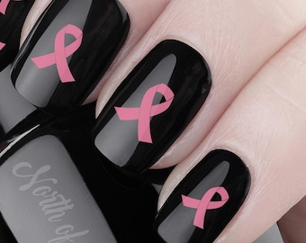 Breast Cancer Awareness Keep Calm and Fight on Nail Art Nail - Etsy