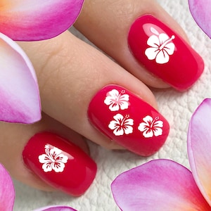 summer nail hawaii flower
