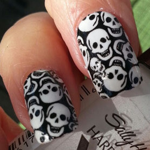 Sugar Skull Nail Decals - Etsy