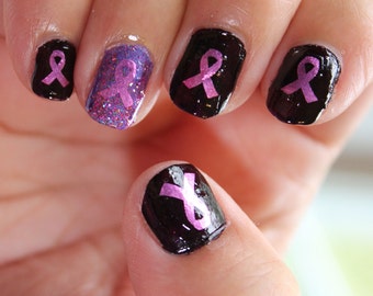 72 FK CANCER Nail Art Decals Megapack Fkc Breast Cancer | Etsy
