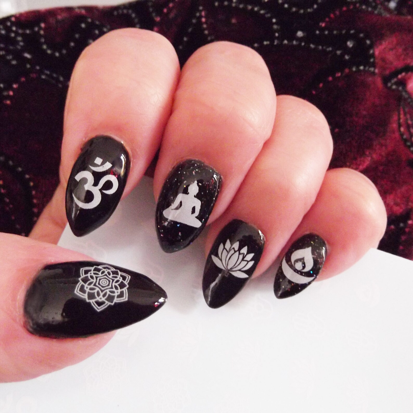 49 YOGA Nail Art Waterslide Decals YOGA Gift MEDITATION Gift Etsy