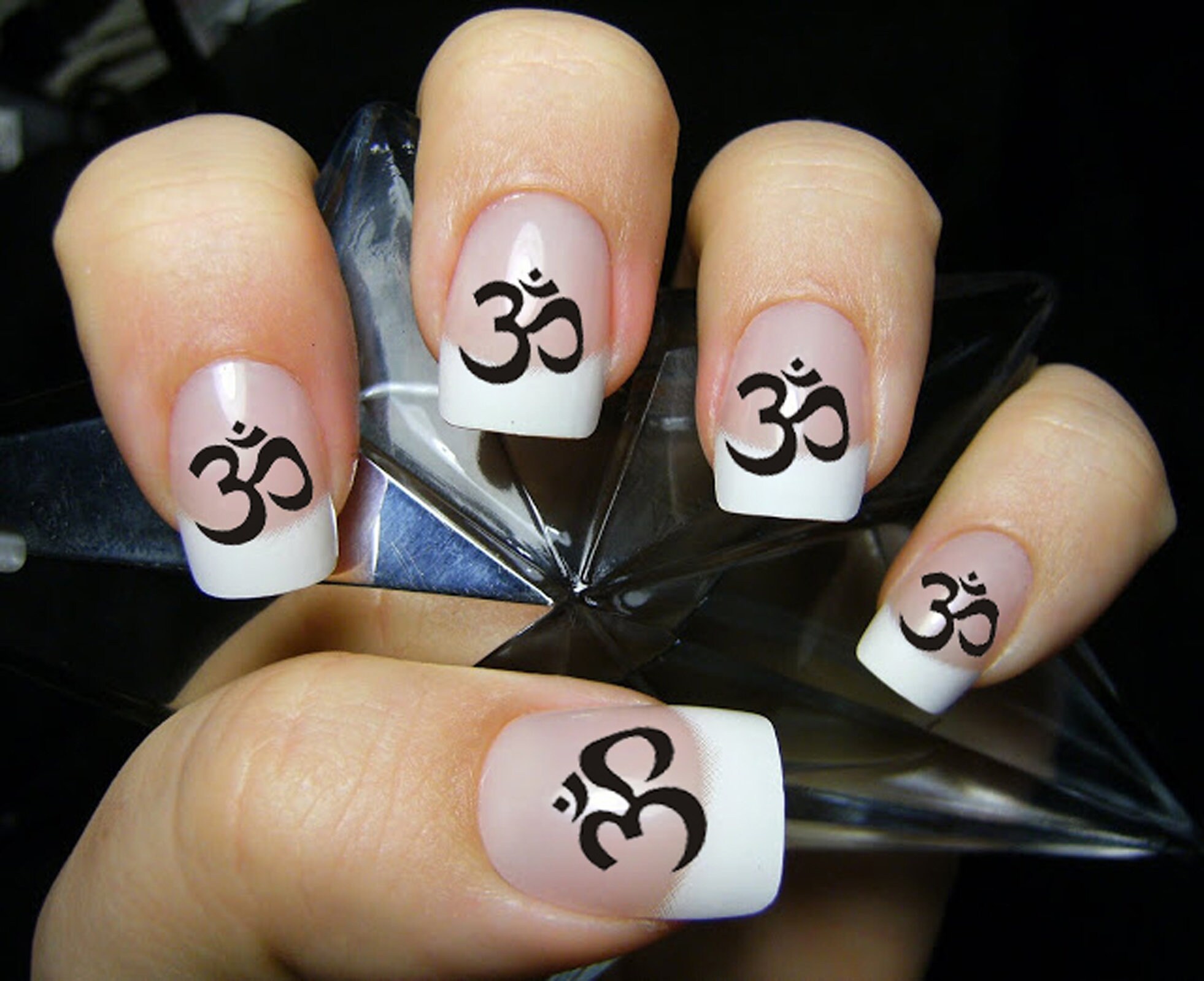 Om Nail Decal Symbols Yoga Gift Nail Art Ohm Gold Or Etsy