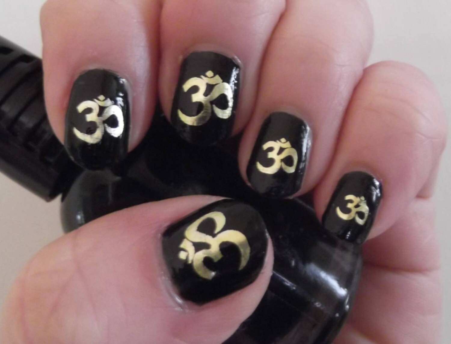 Om Nail Decal Symbols Yoga Gift Nail Art Ohm Gold Or Etsy