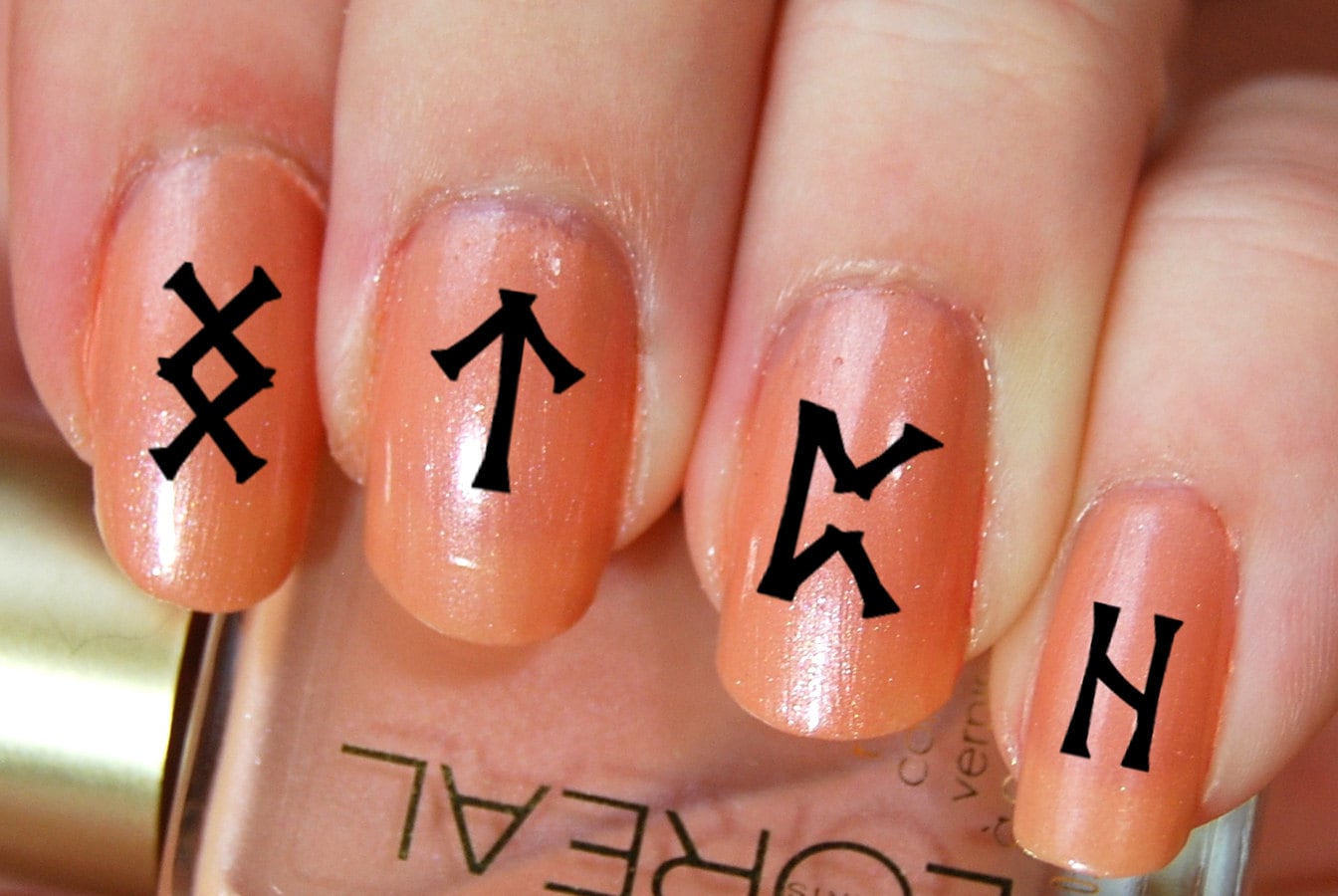 5. Nordic Runes Nail Decals - wide 5