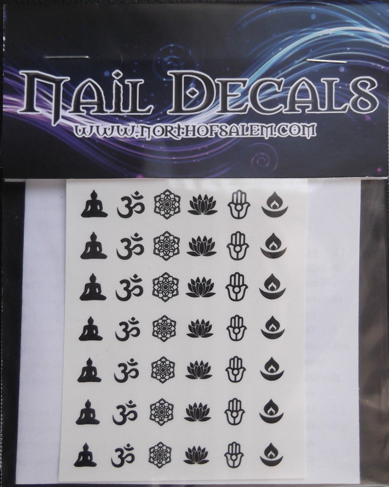 49 YOGA Nail Art Waterslide Decals YOGA Gift MEDITATION Gift Etsy