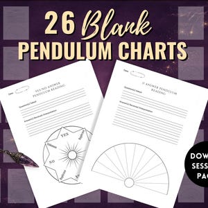26 Blank Pendulum Board Dowsing Chart Printables | Divination Journal Pages (Digital Download)