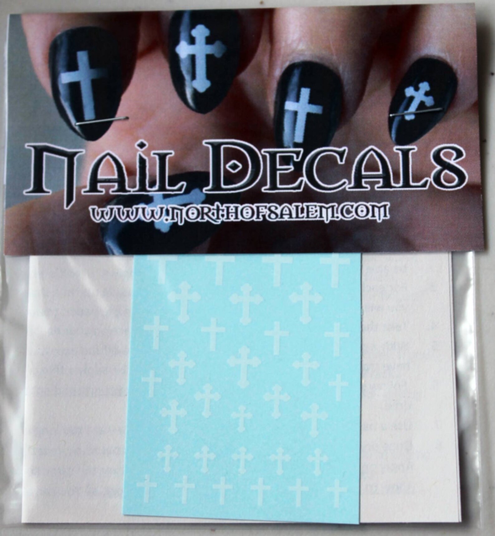 White Gothic CROSS Nail Art CRW Crosses Waterslide Etsy