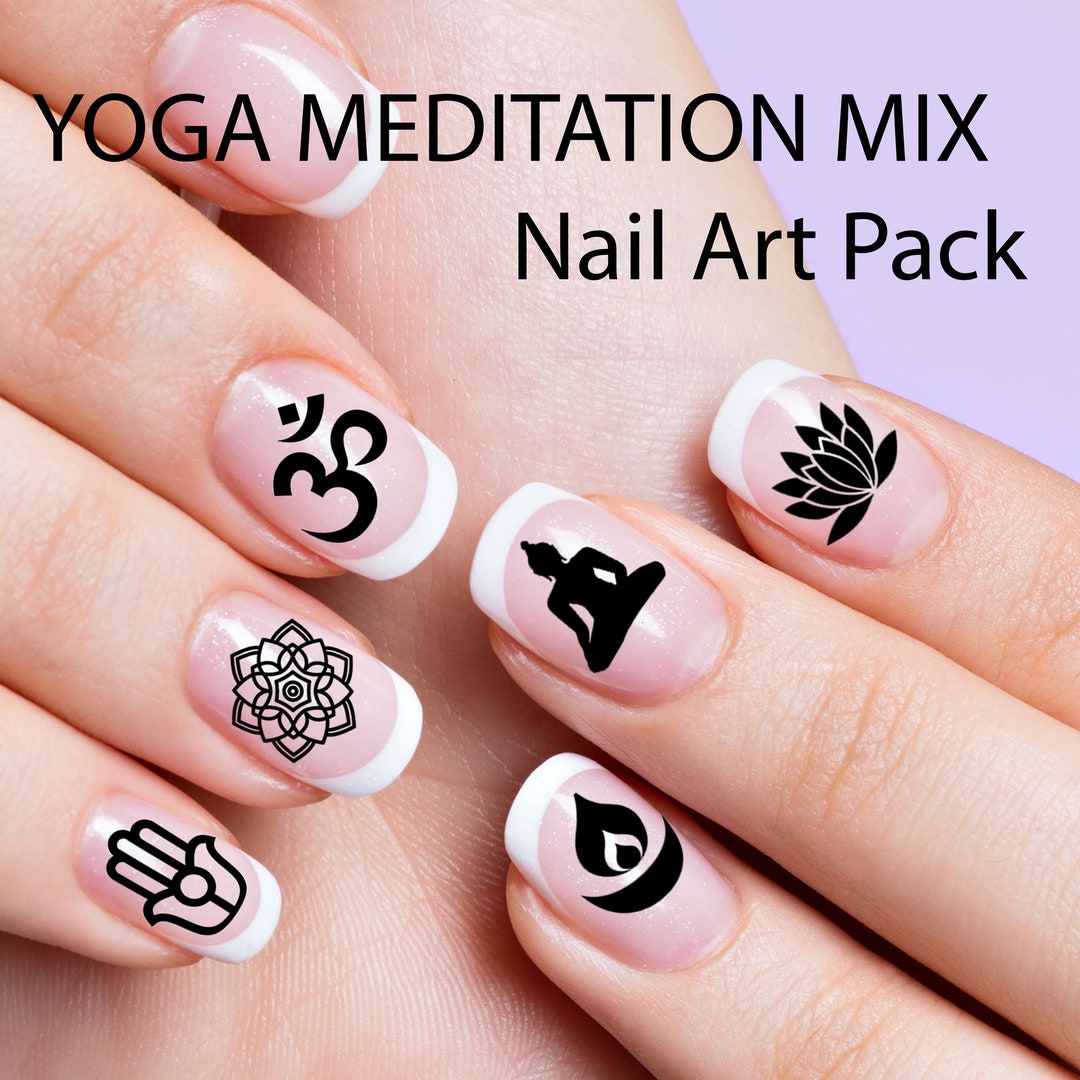 49 YOGA Nail Art Waterslide Decals YOGA Gift MEDITATION Gift Etsy
