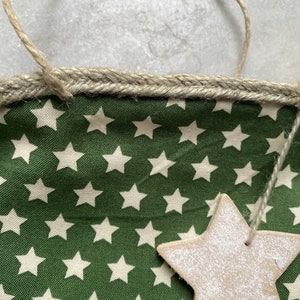 Bolsa puntiaguda, bolsa navideña, decoración navideña, bolsa regalo, bolsa de Papá Noel, Papá Noel, hecha de algodón, reutilizable imagen 2
