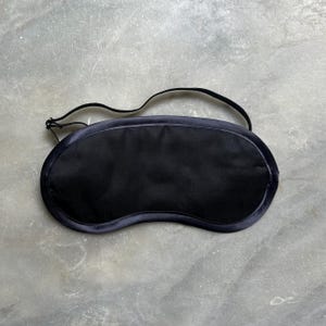 Dunkelblaue Seidenschlafmaske unisex, Schlafmaske, Geschenk für Männer, Reise, Vielflieger, Entspannung, Seide