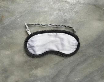 Maschera per dormire in seta bianca, maschera in seta, da viaggio, per relax, bellezza, regolabile