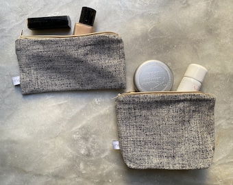 Cosmetic bag melange, make up bag,  different sizes, beauty, makeup bag, toiletry bag, cosmetic bag, cotton, travel kit