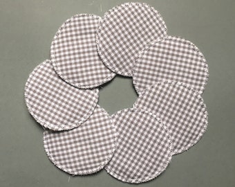 Reusable cosmetik pads, (quantity variable,) vichy gray, washcloth, makeup remover pads, washable, sustainable, ecofriendly