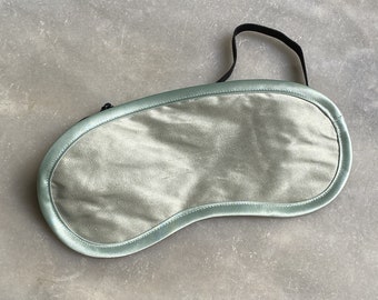 Seidenschlafmaske mint, wassergrün, Seidenmaske, Augenmaske, Beauty, Entspannung, Seide, Reisen