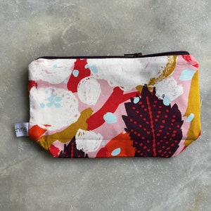 Cosmetic bag flowerpower, travel items, make-up bag, makeup bag, cotton image 7