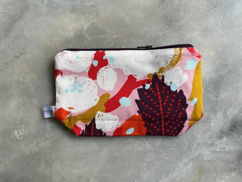 Cosmetic bag flowerpower, travel items, make-up bag, makeup bag, cotton image 7