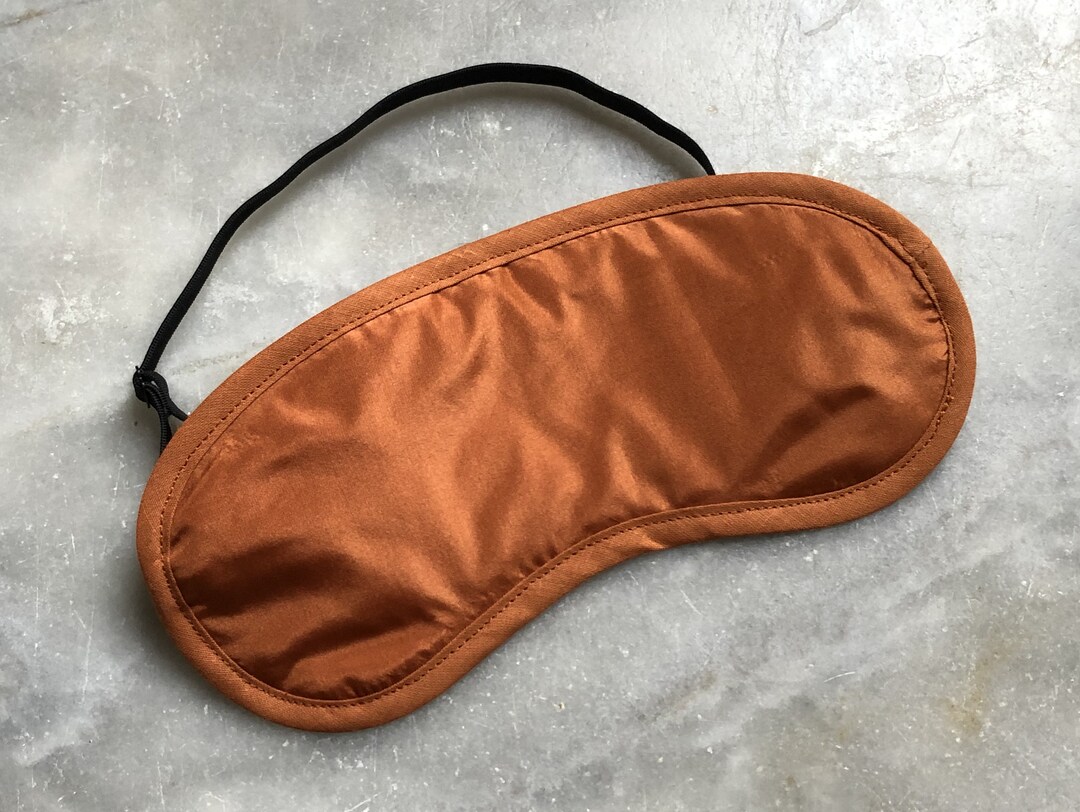 Sleeping Mask From Silk Deep Orange Eye Mask Sleep Mask Etsy
