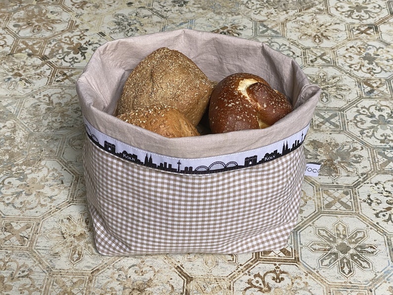 Fabric bread basket Cologne, utensil, breakfast, bread bag, bread basket, cotton, storage image 1