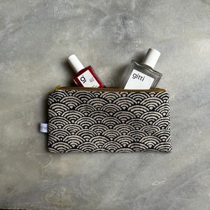 Cosmetic bag Waves, make up bag,  different sizes, beauty, makeup bag, toiletry bag, cosmetic bag, cotton, travel kit