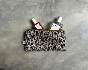 Cosmetic bag Waves, make up bag,  different sizes, beauty, makeup bag, toiletry bag, cosmetic bag, cotton, travel kit